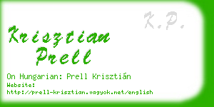 krisztian prell business card